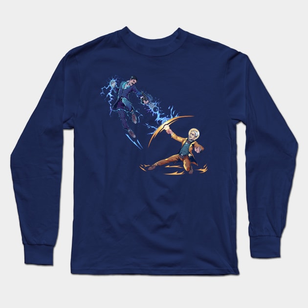 Tesla Vs. Edison Long Sleeve T-Shirt by elonscloset